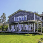 Our Victorian Cottage offers a large deck around three sides of the cottage. A wooden trellis was added a few years ago.