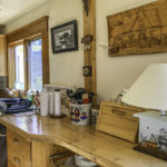 Our country kitchen with solid wood countertop. And fully equipped with a full-size fridge, stove and dish-washer.